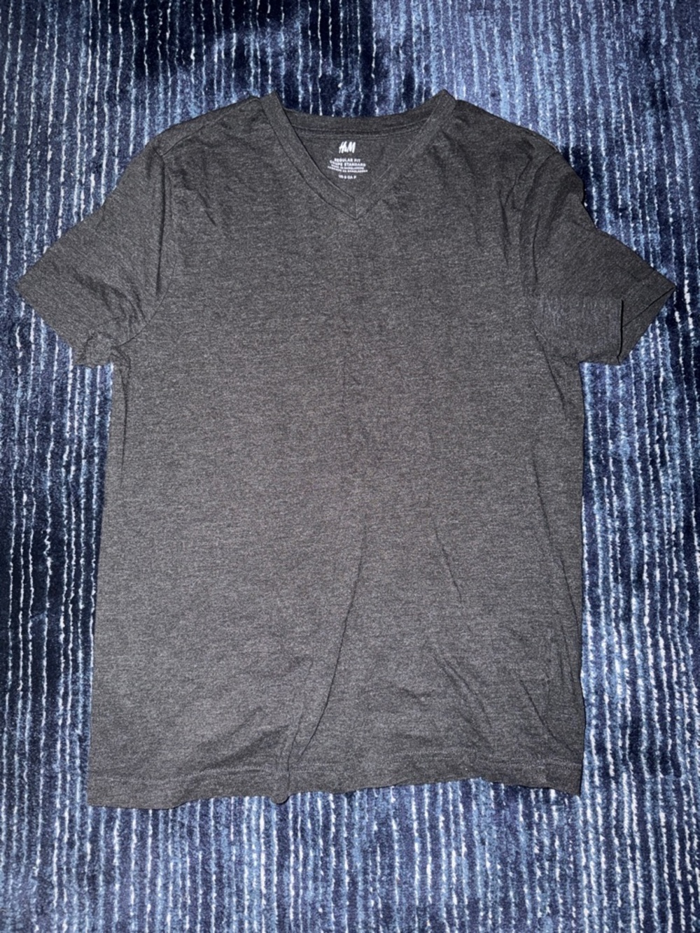 H&M Men’s Dark Charcoal V-Neck Tee